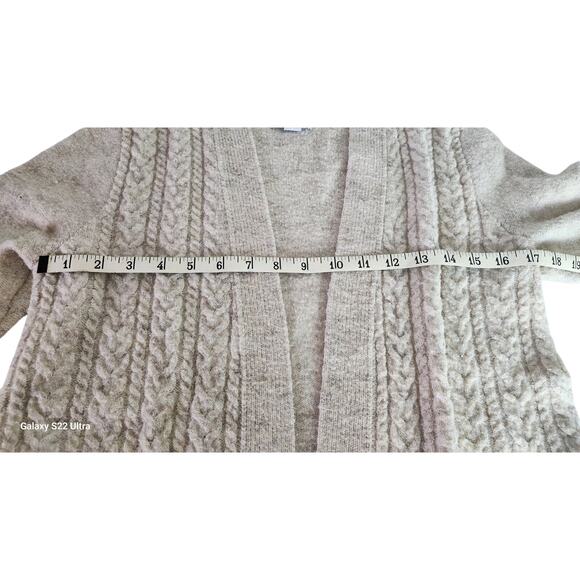 Croft & Barrow Tan Cable Knit Long Sleeve Lightweight Cardigan Women Size Small - Picture 6 of 14